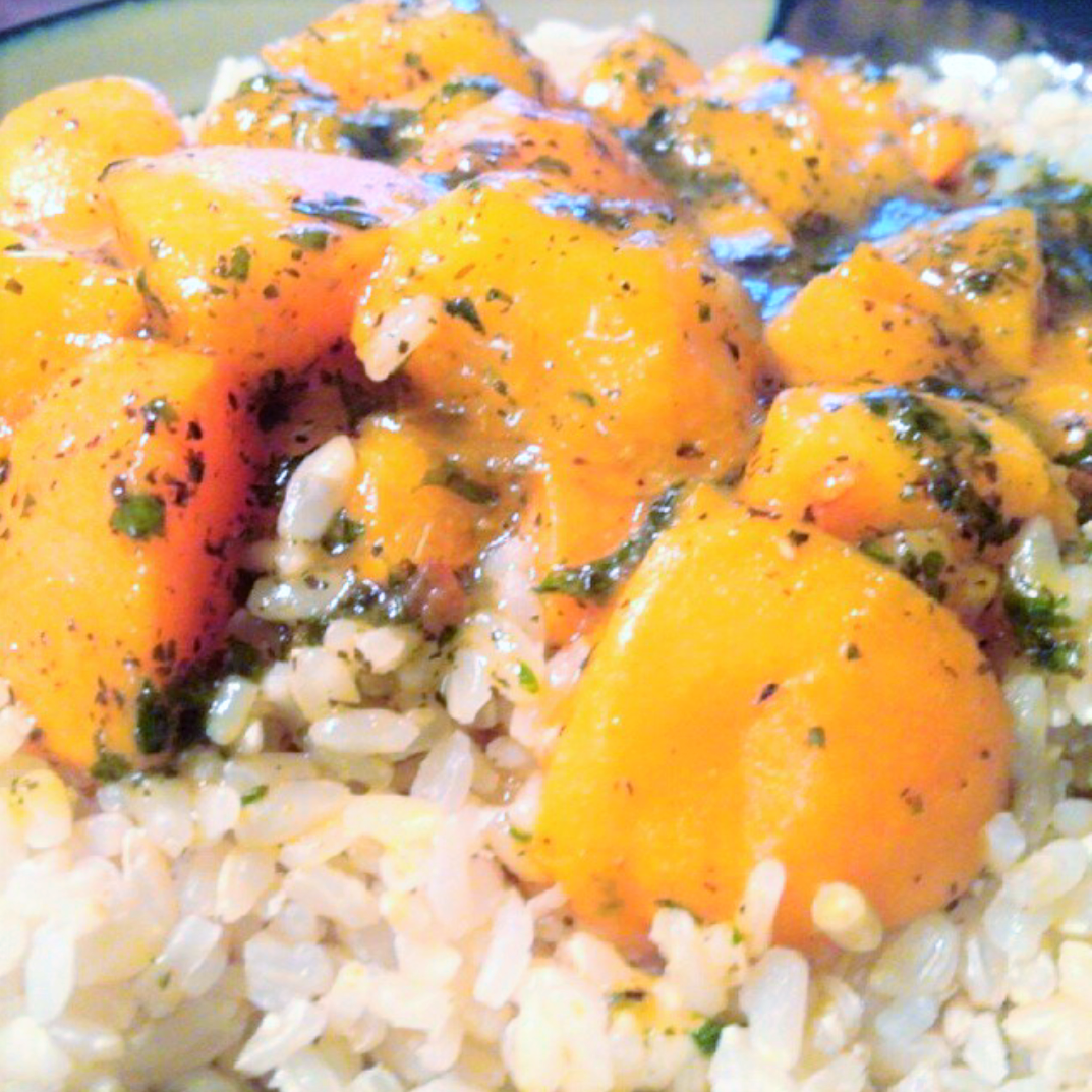 Brown Rice With Glazed Mint Apricots
