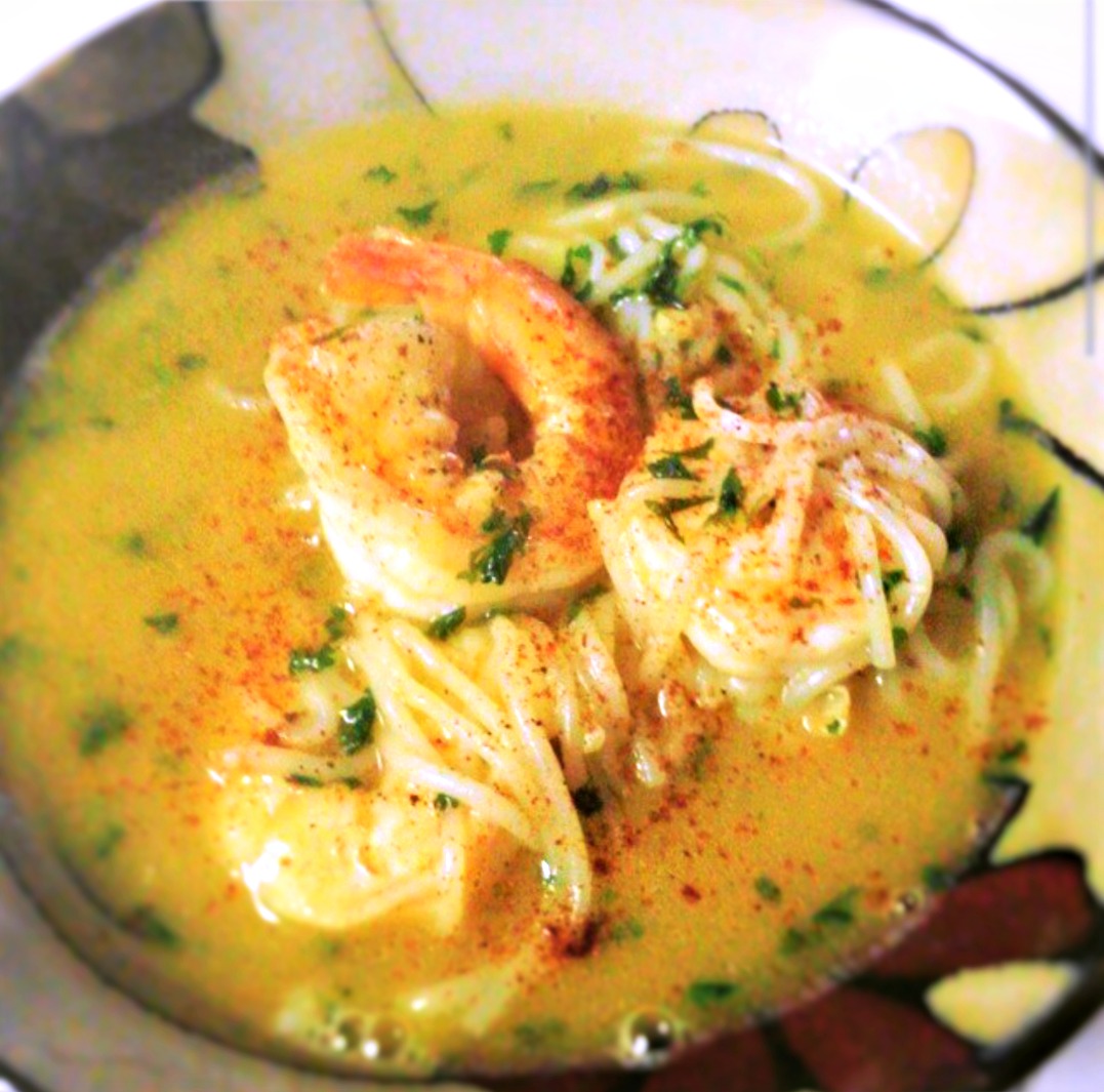 Spicy Shrimp & Rice Noodle Soup